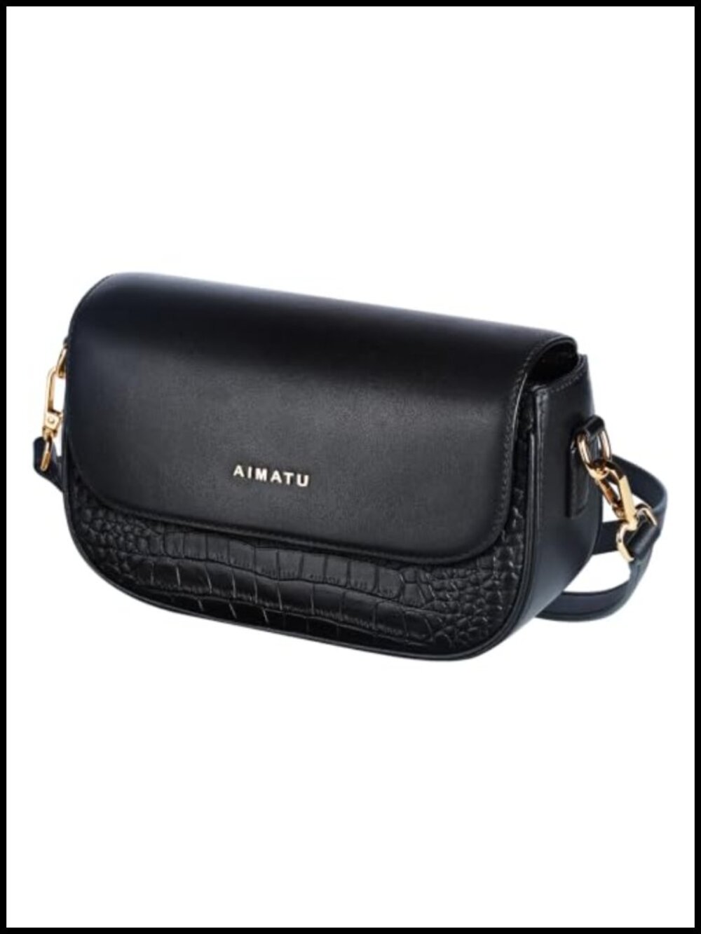 Genuine Leather Crossbody Bag Adjustable Strap Hands-Free Women